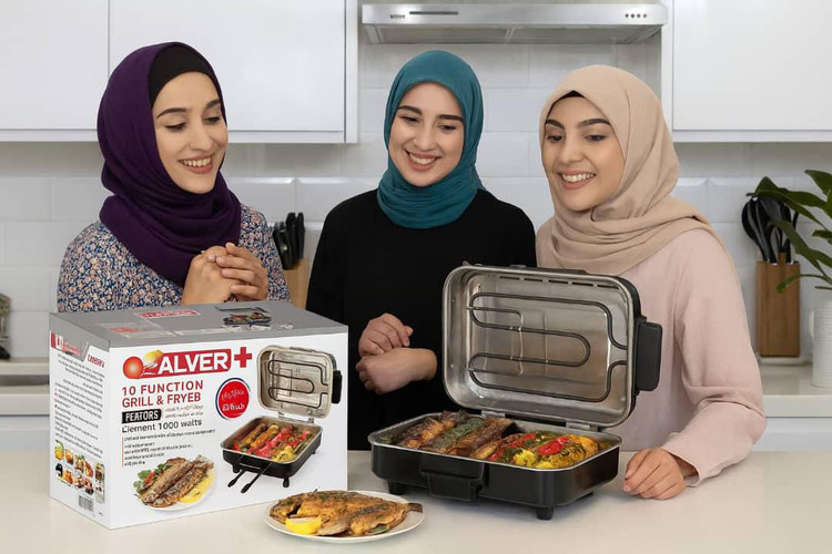 کباب پز آلور همه کاره برقی آلور Alver با ضمانتنامه کتبی شرکتی