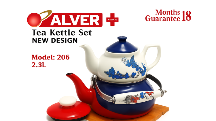 کتری قوری لعابی آلور 3.5 لیتری دارای ضمانتنامه کتبی