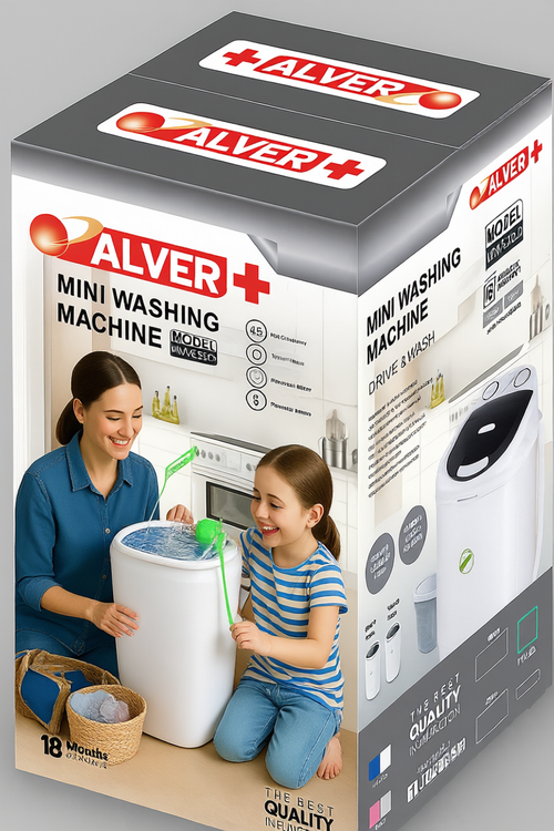 مینی واش 3.5 کلویی آلور دیجیتال با سبد خشک کن با ضمانت کتبی