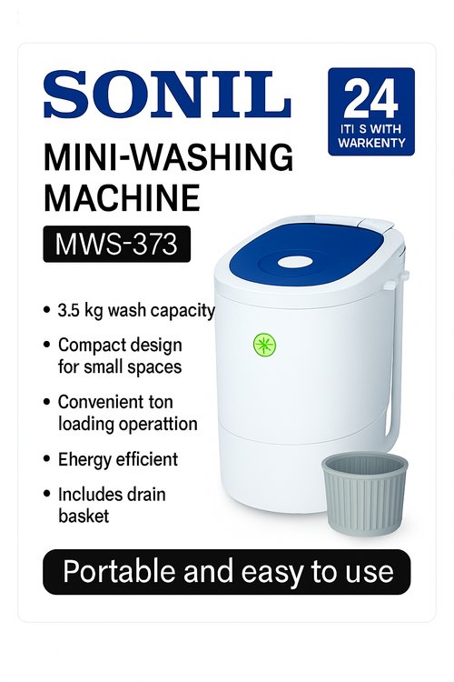 مینی واش تایمردار 3.5 کیلویی سونیل SONIL WS5735 با گارانتی کتبی شرکتی