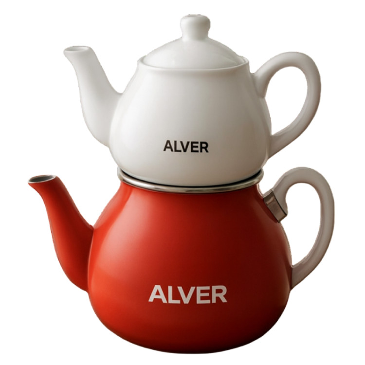 کتری قوری لعابی آلور 3.5 لیتری آلور Alver دارای ضمانتنامه معتبر کتبی شرکتی